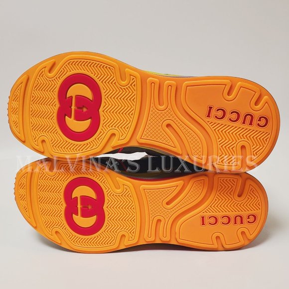 GUCCI SNEAKERS MENS ULTRAPACE MID TOP LEATHER SHOES w LOGO sz 8G 8.5 US - Picture 14 of 16